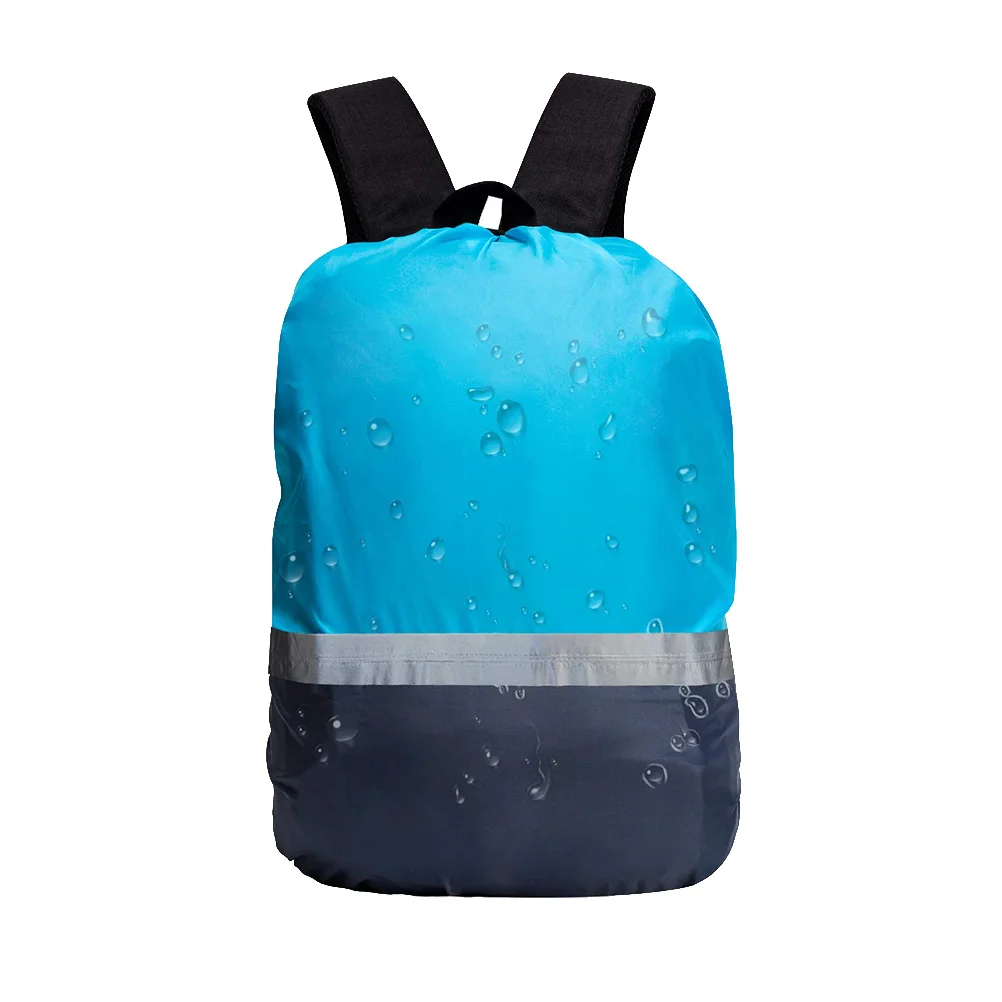Водонепроницаемый рюкзак дождевик со светоотражающим ремешком вертикальный Регулируемый Чехол для наружного туризма кемпинга путешествий - Цвет: blue S
