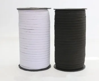 

10 meters/lot Black And Off White Drawstring Elastic Belt Latex Thread Rubber Bands The Old Man Child Special Soft And Elastic