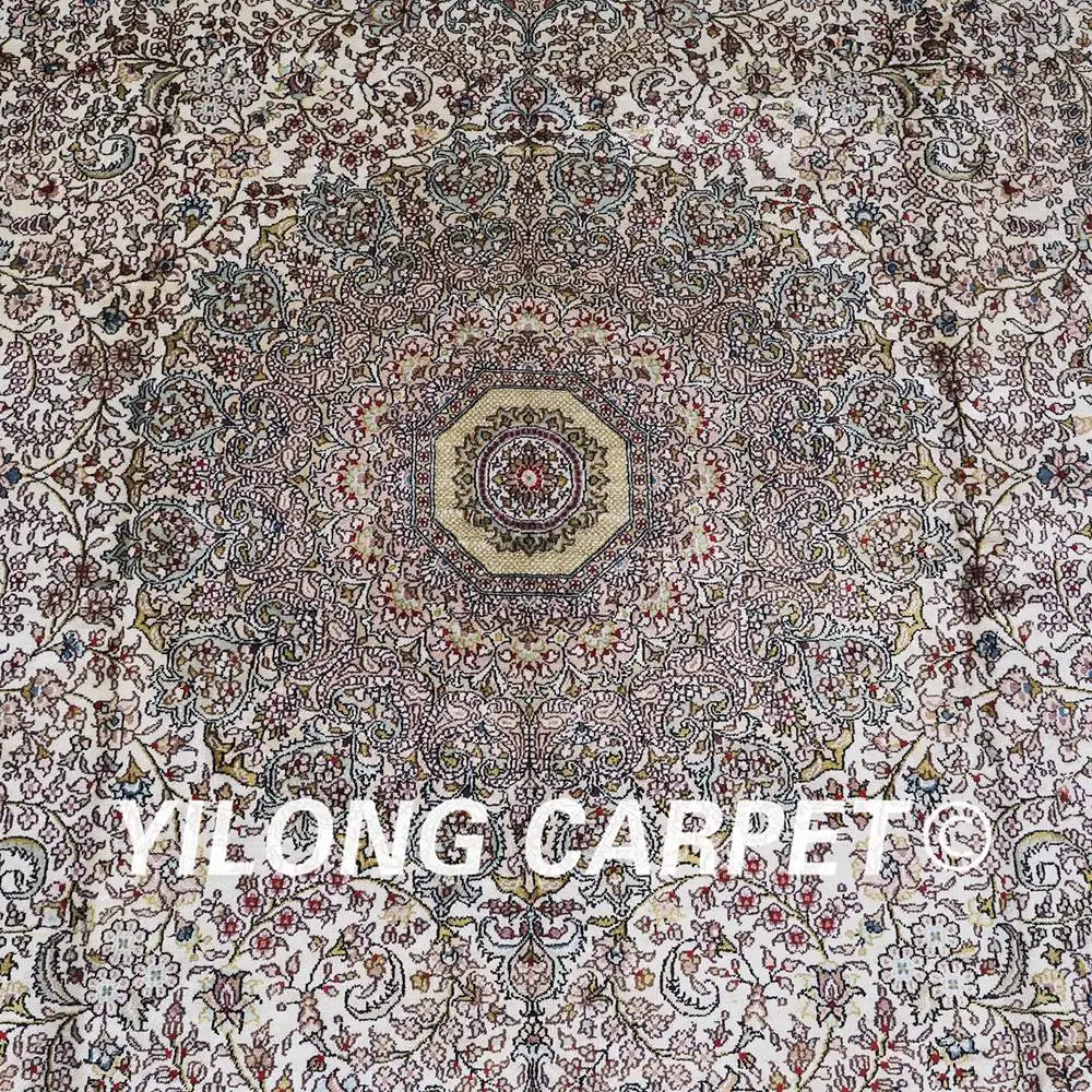YILONG 8'x10' персидский ручной Шелковый ковер нежный цветочный (ML035A8x10)|floral carpet|silk