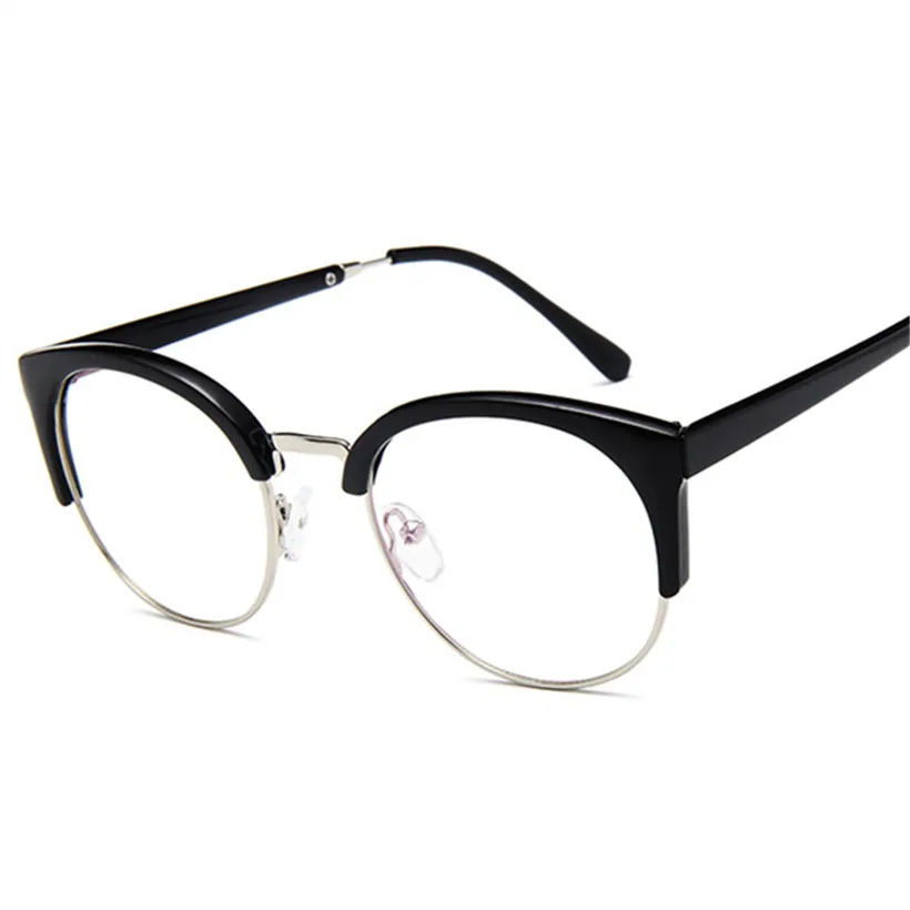 NYWOOH, кошачий глаз, оправа для очков, для женщин, Ретро стиль, прозрачная полуоправа, оправа для очков, оптические очки