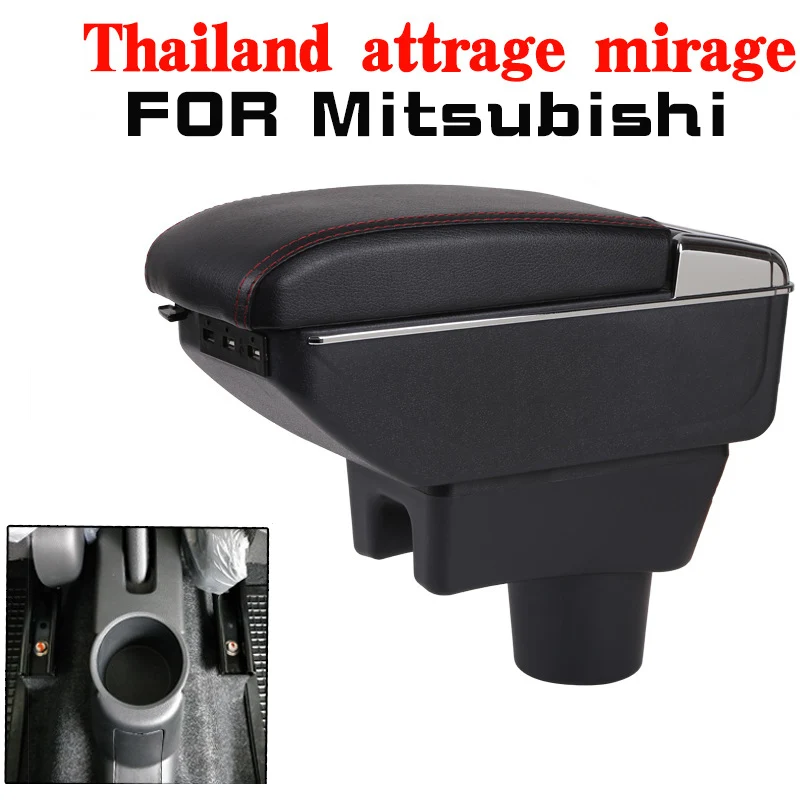

Leather Car Armrest For Mitsubishi Thailand Attrage mirage Arm Rest Rotatable saga