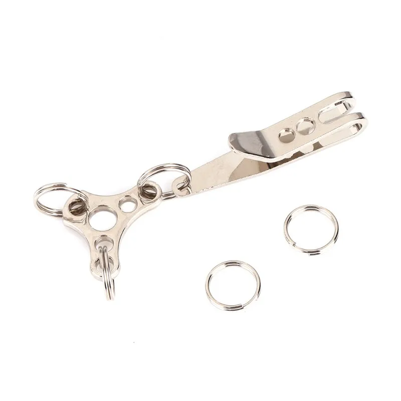 

Pocket Suspension Clip Keychain EDC Mini Flashlight Clip Key Chain With UFO Buckle EDC Outdoor Key Ring Carabiner