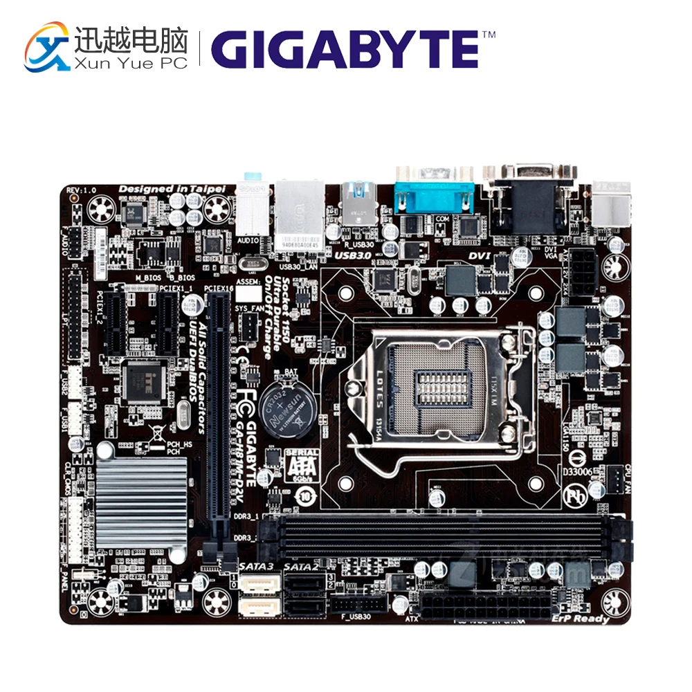 

Gigabyte GA-H81M-D2V Desktop Motherboard H81M-D2V H81 LGA 1150 i3 i5 i7 DDR3 16G SATA3 Micro-ATX