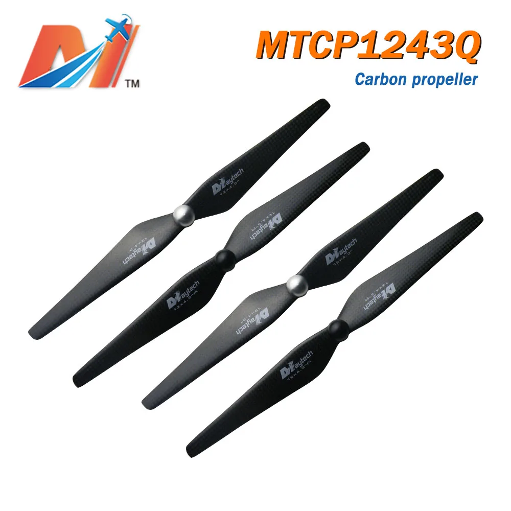 

Maytech Clearance Sale Carbon fiber 12x4.3inch CP rc drone props for E600 tuned propulsion system opter uav brushless motor