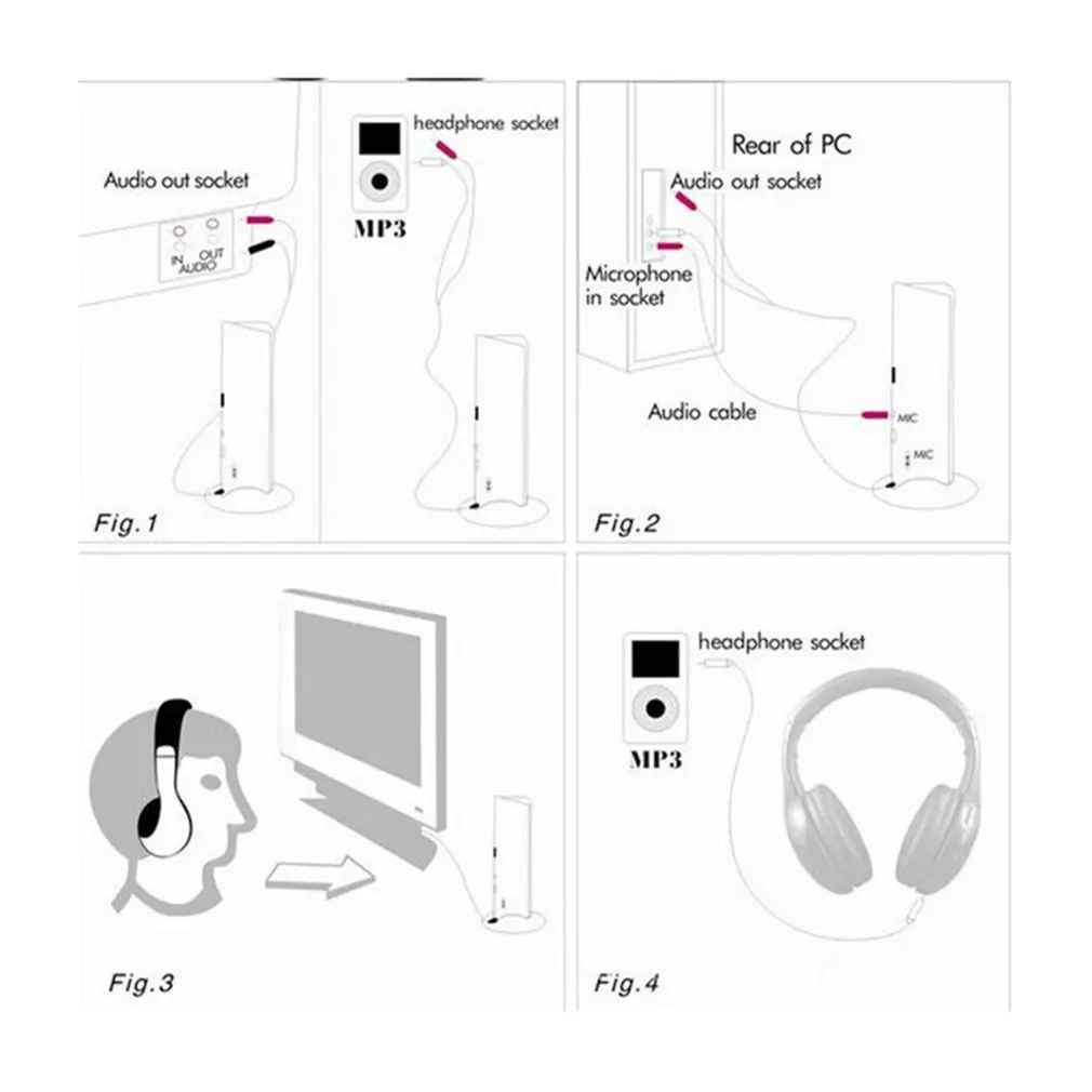 5 в 1 Беспроводные наушники для MP3 MP4 PC tv CD гарнитура наушники