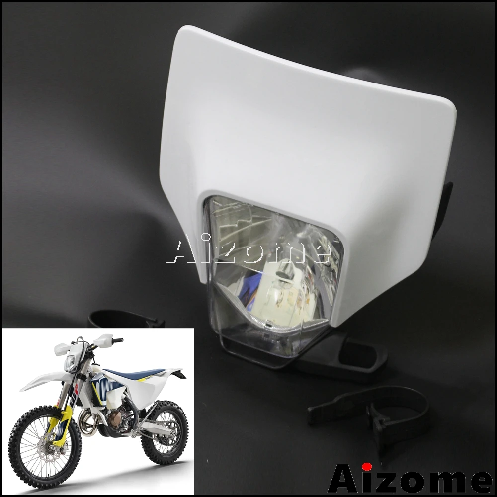 Белый Enduro головной светильник фары Supremoto обтекатель лампа для мотокросса TX 125 TE 150