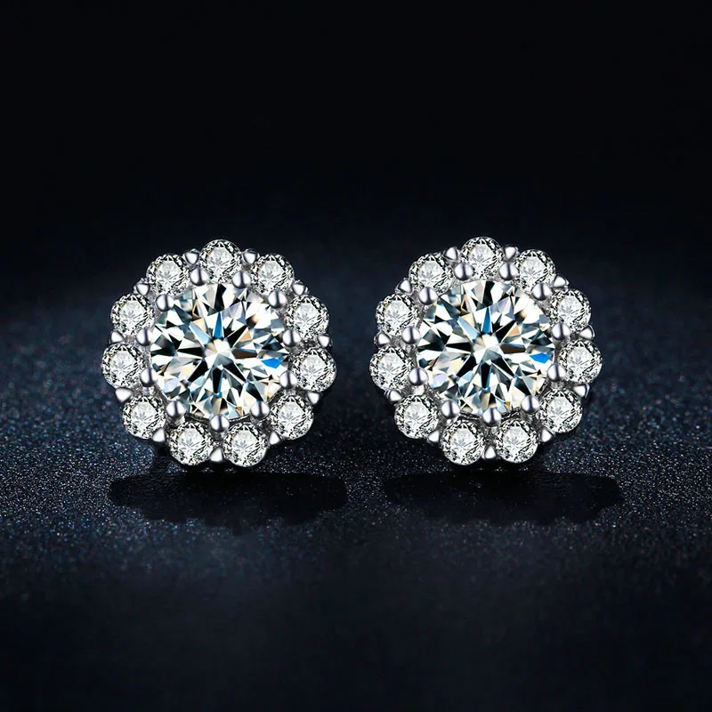 

korean simple round circle stud earrings jewelry for women silver aaa cz cubic zirconia boho earring 2018 women boucle d'oreille