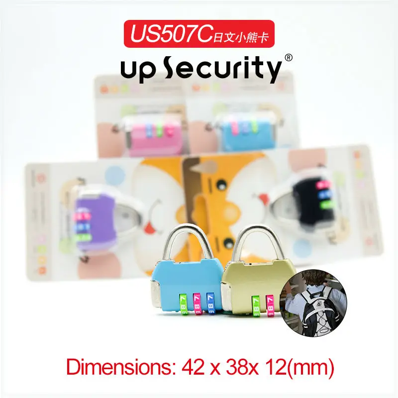 Wholesale Luggage Suitcase Travel Combination Lock coded Padlock 3 Digit Combination