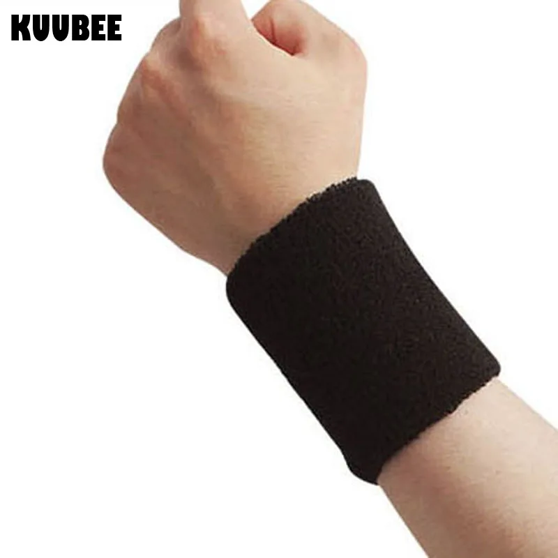 2pcs 1Pair Sports Sweatband Outdoor Running Wrist Bands Elastic