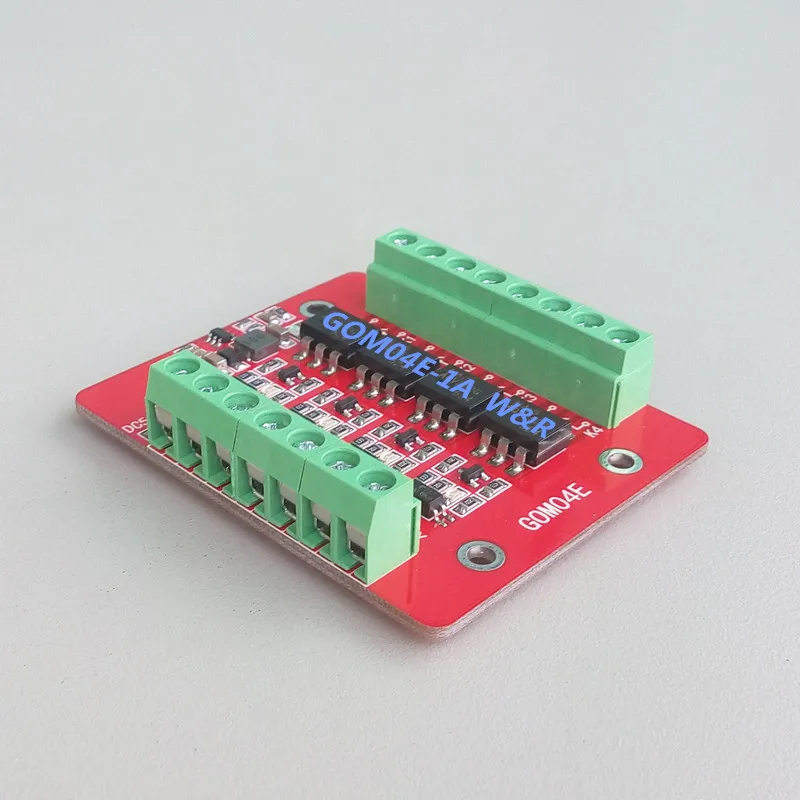 

GOM04E-3A 4-way solid state relay module / high or low level trigger / 60V / 3A optocoupler isolated output / level shifting