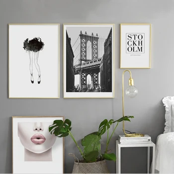 

Minimalist Fashion Canvas Painting Abstract Nordic Poster Print Salon Graphic Black Wall Art Pictures For Living Room Home Decor