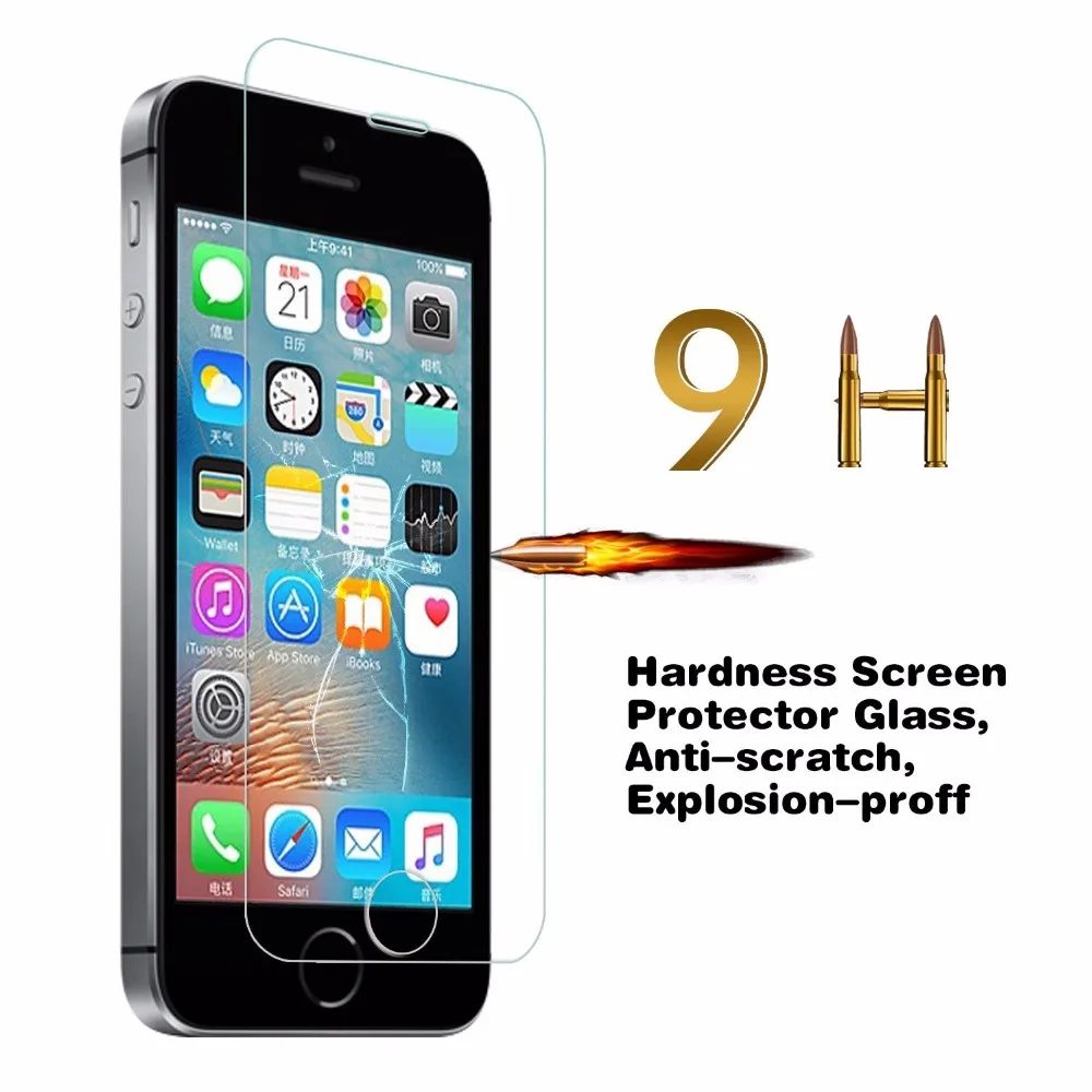 TOMKAS 5 S Gehärtetem Glas Screen Protector Für iphone 5 S 5 SE 03 MM Premium Schutzhülle Gehärtete