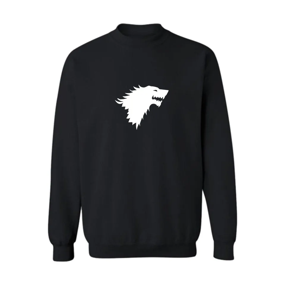 Game of Thrones Stark 4xl Black Mens font b Hoodies b font and font b Sweatshirts