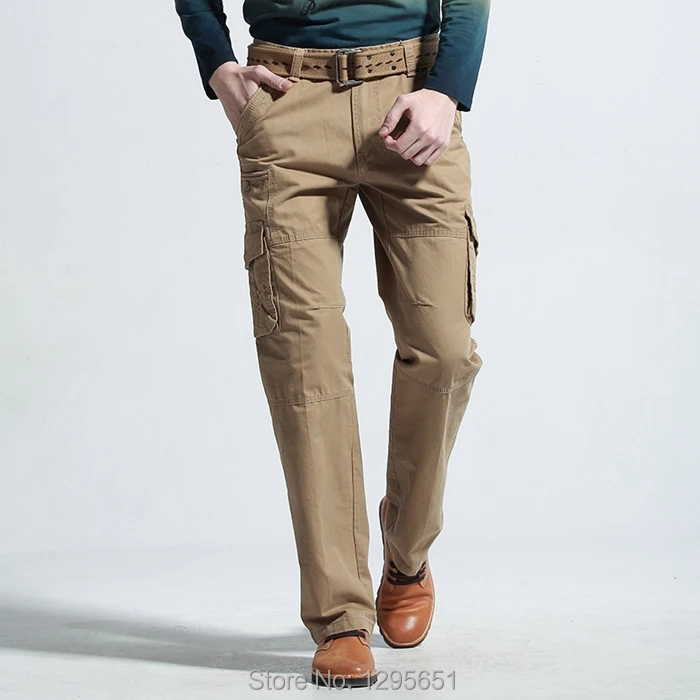 Light/Dark Khaki Army Green Black 4 Colors Men Cargo Pants Casual