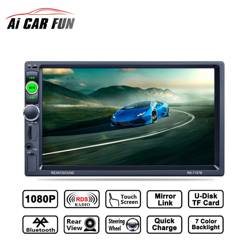 RK 7157B 7inch 2DIN Car Bluetooth MP5 Player Steering Wheel Control Rear View font b Camera