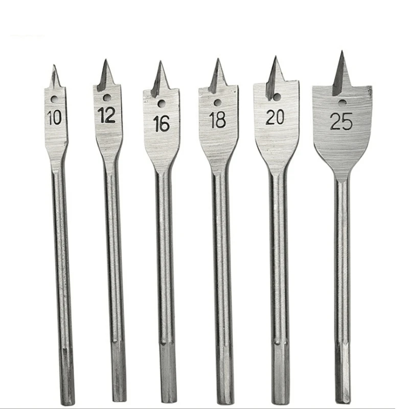 1Pcs 6mm-40mm Woodworking Tools Titanium Coated Spade Flat Head Wood Boring Drill Bits Power Tools for Hand Drill Wood Drilling