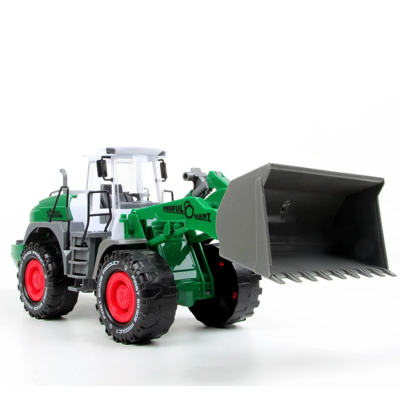 1:22 бульдозер модели игрушки большие ABS литые под давлением игрушки копание игрушки модель Сельский трактор грузовик инженерные транспортные средства Мальчик Дети подарки - Цвет: Зеленый