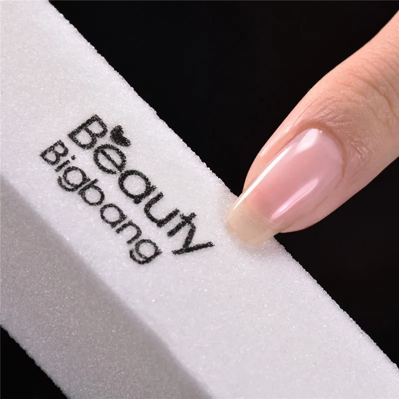 BeautyBigBang 2 шт 9 см белая шлифовальная губка пилка для ногтей буферный блок для лака для ногтей гель для ногтей маникюр белый пилка для ногтей