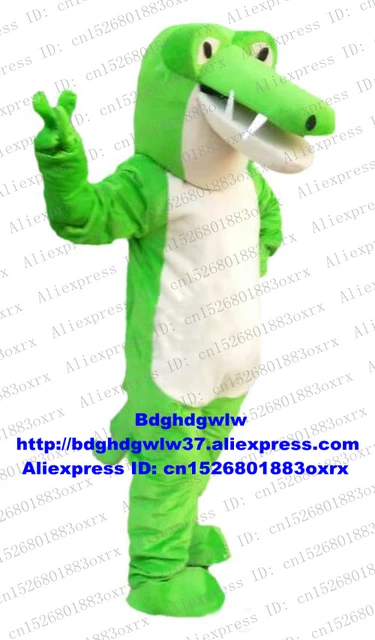 Disfraz De Mascota De Cocodrilo De Cocodrilo Verde, Personaje De Dibujos  Animados Para Adultos, Deportes, Carnaval, Campaña Promocional Zz7821 De  233,42 €