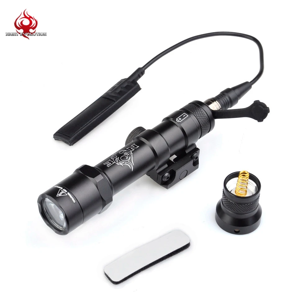 Evolução Noite Mini Levou Lanterna Tática Luz Olheiro Caça Airsoft Arma Leve Ne04056 M600b