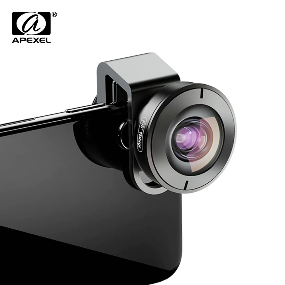 

APEXEL HD 195 degree super fisheye lens phone camera lenses with universal clip for Xiaomi Huawei all smartphone dropshipping