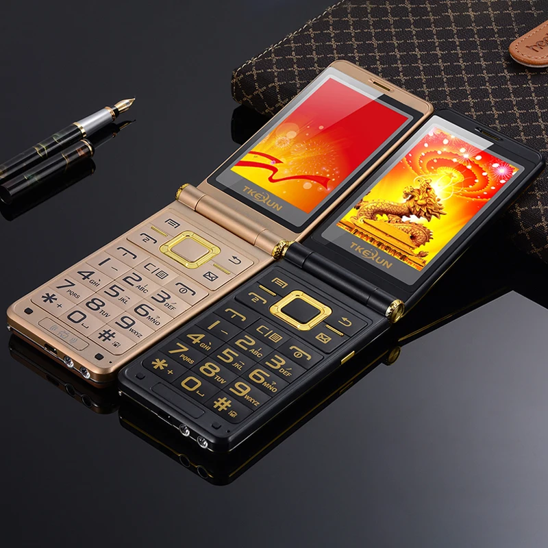Роскошный флип мобильный телефон Fsmart TKEXUN G10 Plus двойной экран аналоговый ТВ 3 5