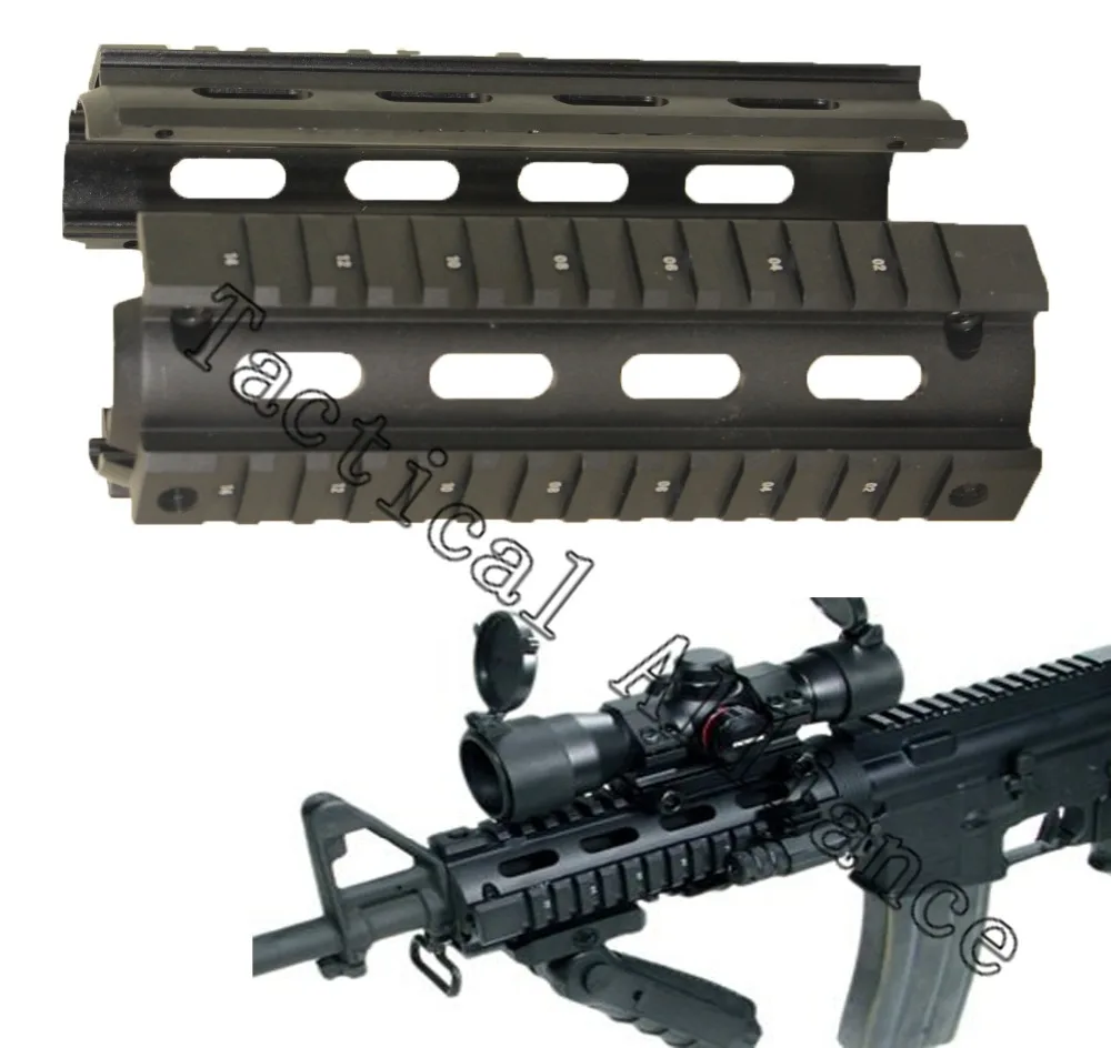 

Airsoft AR-15 M4 Handguard 6.7 Inch RIS Quad Rail 2 Piece Drop-In Picatinny Mounting Rail Hunting Shooting Rifle Accessories