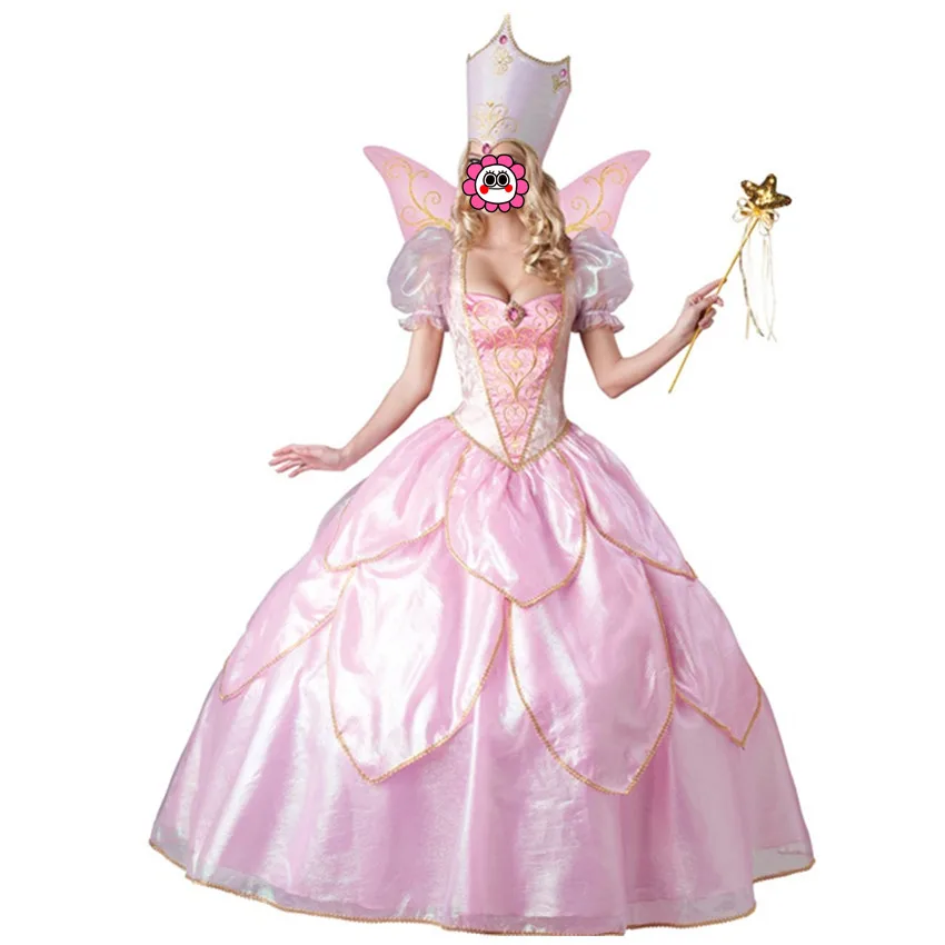 Abbille Adult Princess Costume Sexy Sleeping Beauty Costume Pink Dress ...