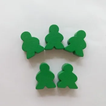 

Free Shipping 23mm Height*20mm*10mm 10PCS Wooden Pawn/ Chess GREEN Colors Wooden Game Pieces Board Game Accessories