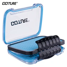 Goture Высокое качество водонепроницаемый ящик для ловли нахлыстом портативный двухсторонний силиконовый пенопласт пластиковая коробка для ловли нахлыстом Размер S L