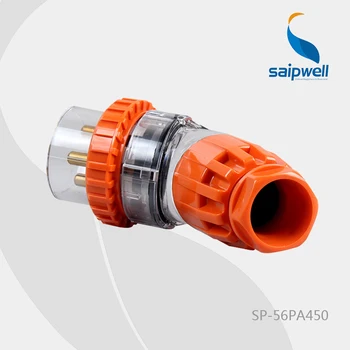 

IP66 250V 50A 4P Saip/Saipwell High Quality European/Australian Industrial Curved Male Electric Plug (SP-56PA450)