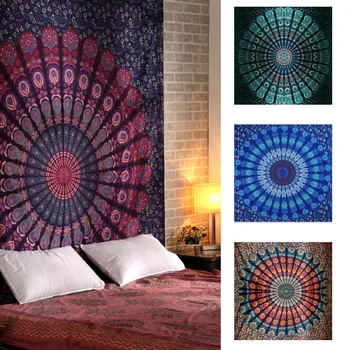 

Mandala Indian Tapestry Wall Hanging Bohemian Beach Mat hippie Polyester Blanket Shawl Mat Camping Tent Travel Mattress