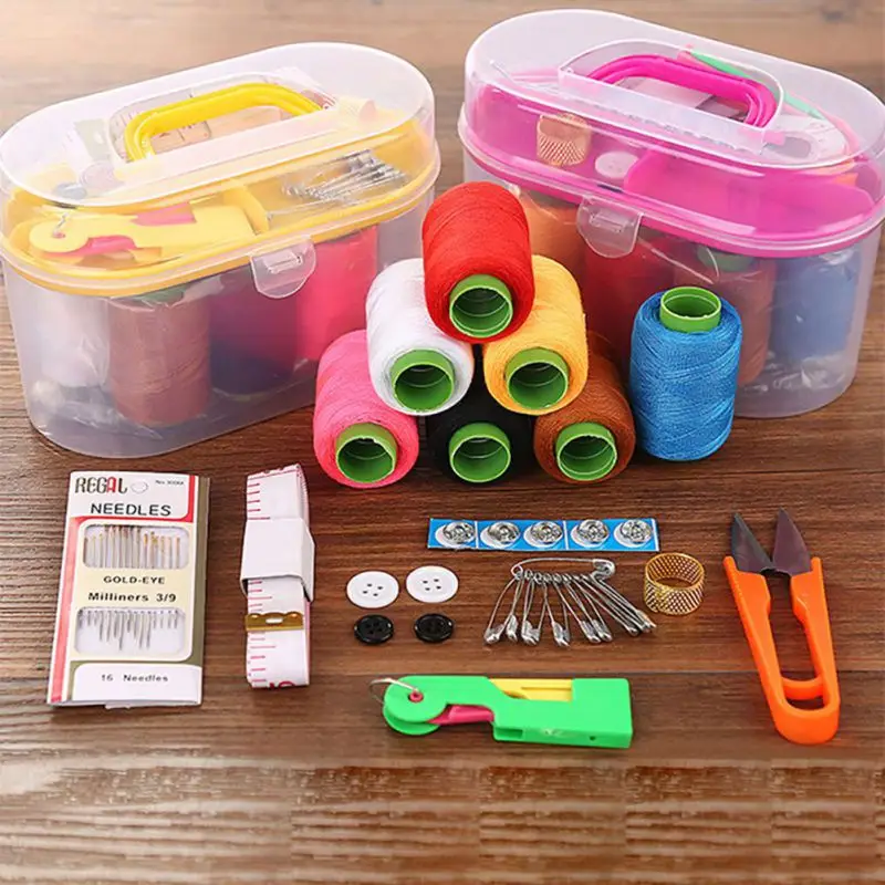 

10pcs Large Sewing Box Set Household Portable Mini Tool Sewing Thread Multi-function Sewing Kit Thread Sewing Needle