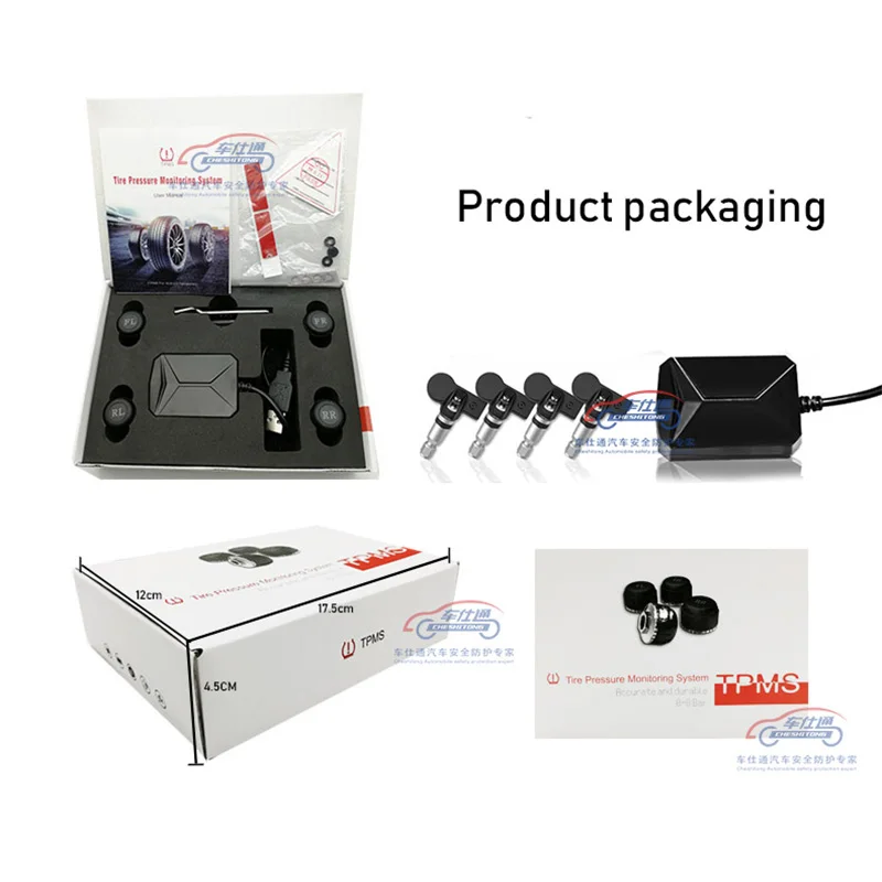 USB Android TPMS tire pressure monitor/Android navigation tire pressure monitoring alarm system/wireless transmission TPMS