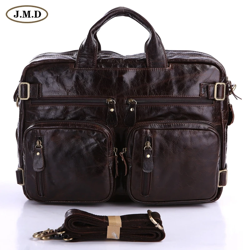 

Applied Style Vintage Genuine Leather Men's Briefcase Backpack Laptop Bag Messenger Bag Men # 7026C-1