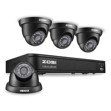 ZOSI 8CH CCTV System 8CH Network TVI DVR 4PCS 1280TVL IR Weatherproof Home Security Camera System Surveillance Kits