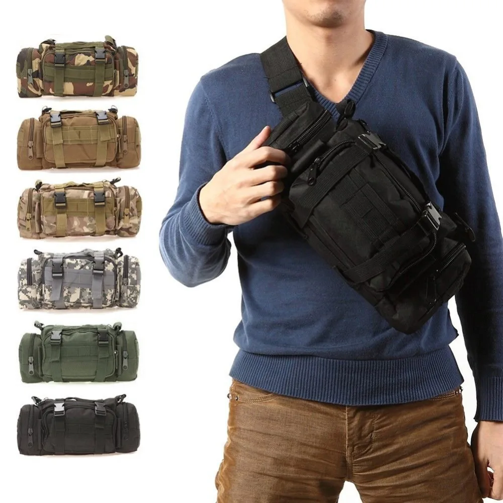 Outdoor 3L Military Tactical Shoulder Waist Pack Molle Camping Hiking Pouch Bag 