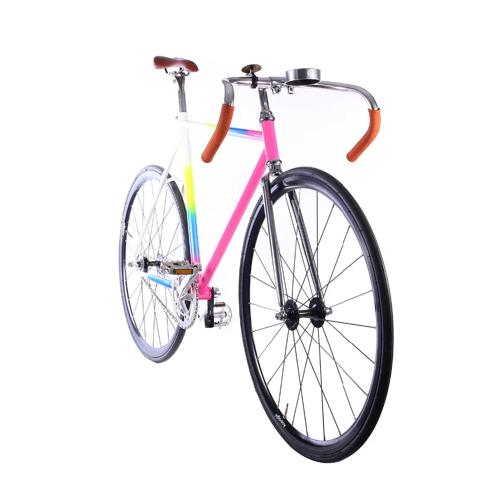 Fixie bike 54 см 56 см 58 см трек Односкоростной велосипед fixie Bike 700C винтажный дорожный велосипед хромированная молибденовая стальная рама для велосипеда