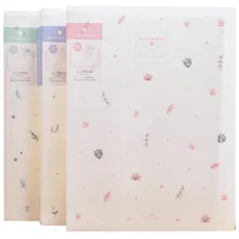 Deli A4 папка многослойная информация буклет вставка бумажный зажим для студентов с небольшой свежей корейской версии Цветочные файл мешок