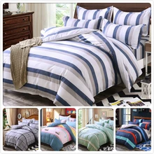 Color Stripe Cover Duvet And Get Free Shipping On Aliexpress Liantianhong Color Stripe 5 6 7 Feet 3 4 Pcs Bedding Set