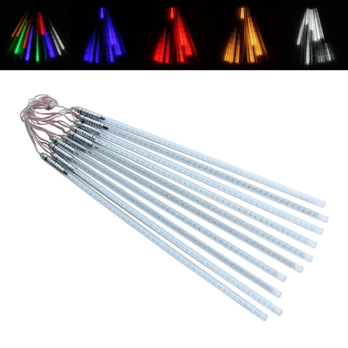 

10 Tubes String 50cm 54LED 3528 SMD Meteor Shower Rain lights Evening party Lamp Led meteor tube SMD double-sided lamp string