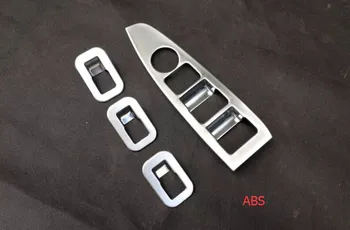 

ABS Inner Door Armrest Window Lift Switch Button Cover Trim 4pcs / set / Matt style For Mazda CX-5 2015