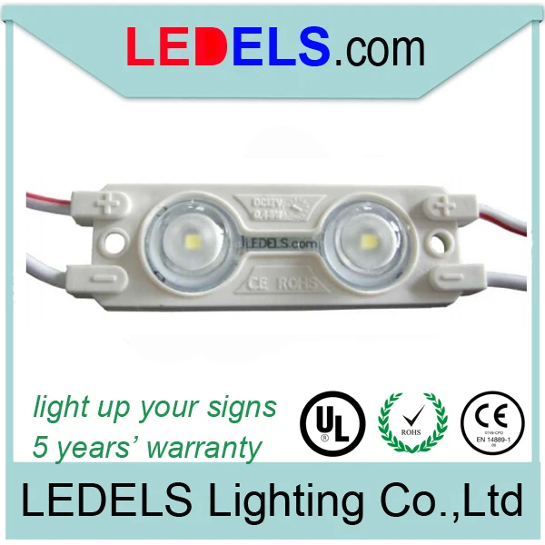 

300pcs/Lot 0.72W 2 LEDs Module 2835 ul ip65 led channel letter led module 12V 44lumens