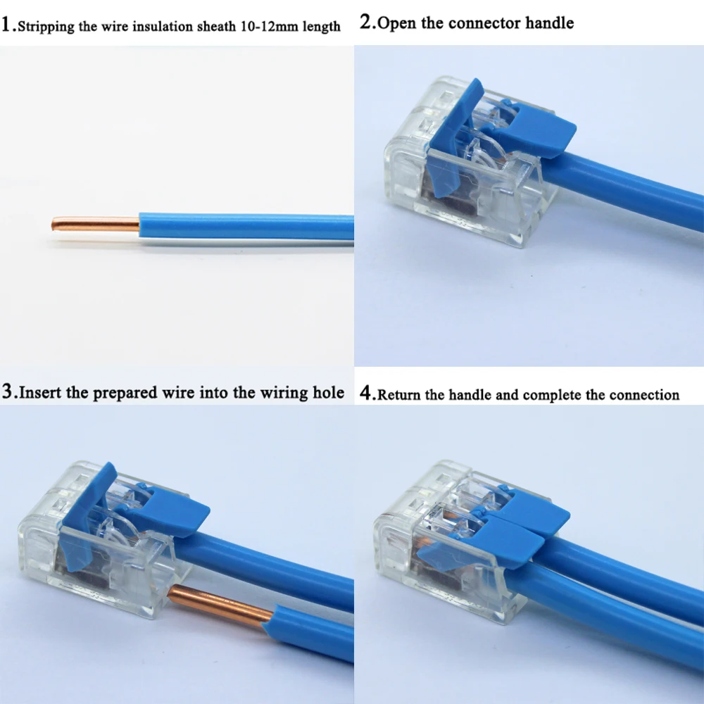 Wire Connector 50 / 100PCS Orange Mini Quick Connector Universal Compact Wire Connector Plug-in Wire Terminal Home Connector