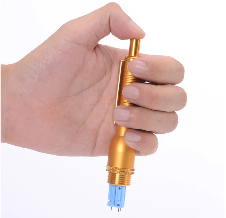 Acupuncture Massage Painless Three Head Phlebotomy Needle Lancing Pen Lancet Point Pen with 4