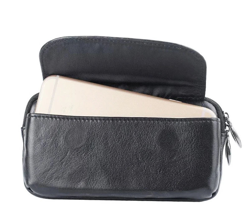 Belt Clip Genuine Cow Leather Cell Phone Case Pouch For Xiaomi Redmi Note 4 MediaTek Redmi