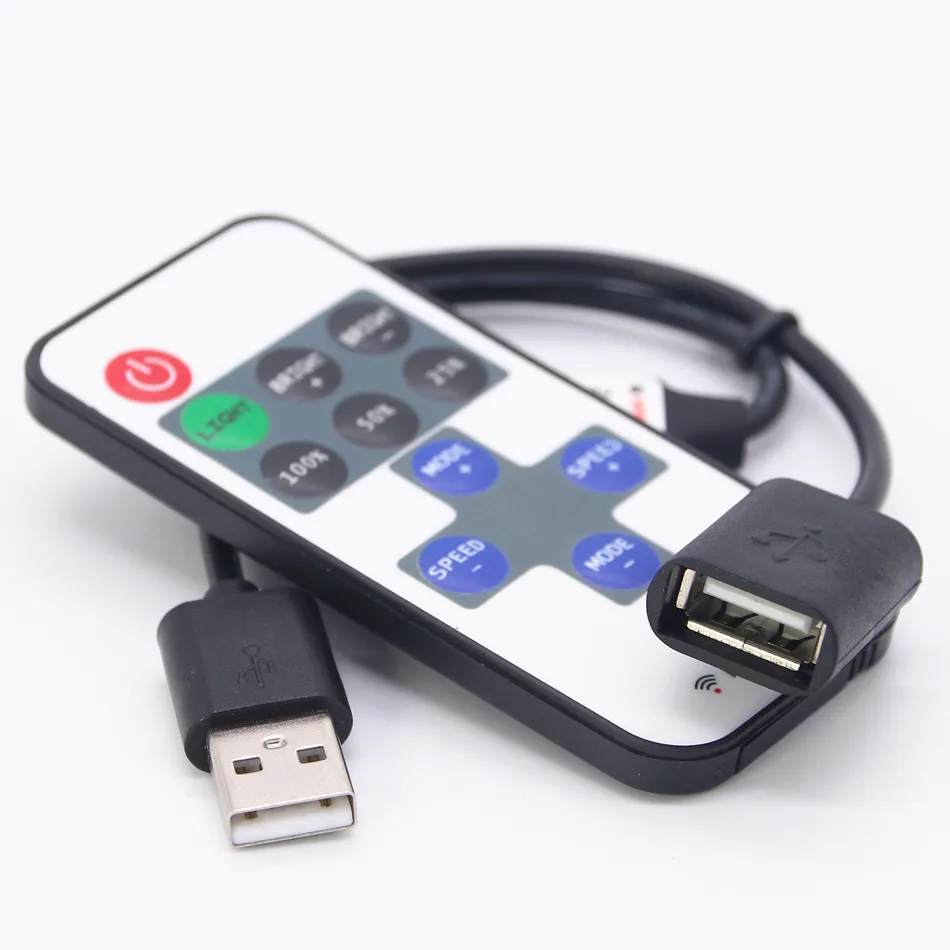 BEILAI мини USB 5 В РЧ Беспроводной светодиодный пульт дистанционного управления Диммер пульт дистанционного управления для USB светодиодный шнур и одноцветная Светодиодная лента 5050 2835 5630