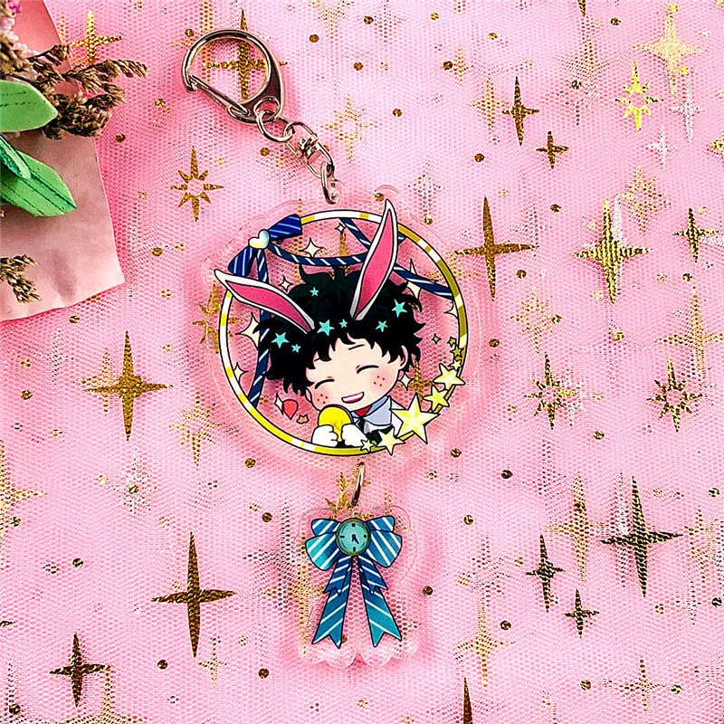 Anime Boku No Hero Academia Midoriya Izuku Bakugou Katsuki Shoto Acrylic Figure keychain Keyring Decoration Collection Model Toy