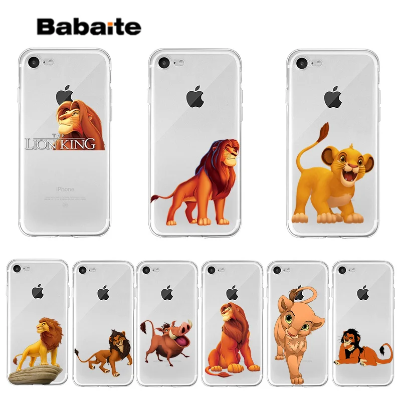

For iphone 11 The Lion King Transparent TPU Soft Silicone Phone Case Cover for iPhone 7 7plus X XS MAX 6 6S 8 8Plus 5 5S XR