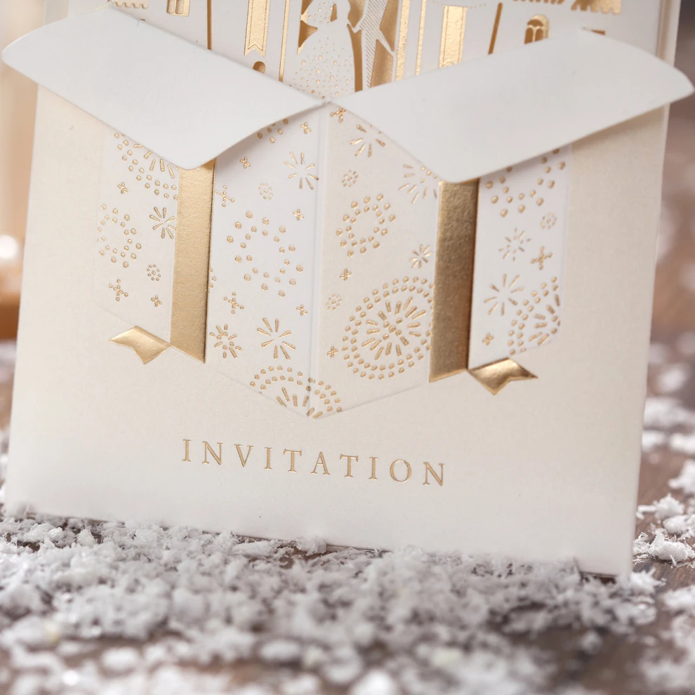 2017 New Creative Golden Princess Wedding Invitations Card Free 2017 New Creative Golden Princess Wedding Invitations Card Free Text Printing Pocket Style Favors And Gifts In Festive Party Supplies From